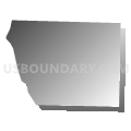 Census Tract 105.09, Washington County, Arkansas (Gray Gradient Fill with Shadow)