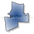 Census Tract 101.02, Sebastian County, Arkansas (Radial Fill with Shadow)