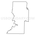 Census Tract 9601, Randolph County, Arkansas (Light Gray Border)