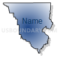 Census Tract 9602, Randolph County, Arkansas (Radial Fill with Shadow)