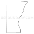 Census Tract 9503, Cross County, Arkansas (Light Gray Border)