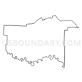 Census Tract 4703, Sharp County, Arkansas (Light Gray Border)