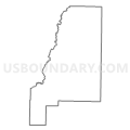 Census Tract 4901, Woodruff County, Arkansas (Light Gray Border)