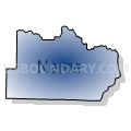 Census Tract 4602, Van Buren County, Arkansas (Radial Fill with Shadow)