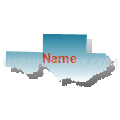 Census Tract 4601, Van Buren County, Arkansas (Blue Gradient Fill with Shadow)