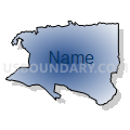 Census Tract 17.06, Santa Barbara County, California (Radial Fill with Shadow)