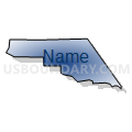 Census Tract 20.05, Santa Barbara County, California (Radial Fill with Shadow)