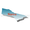 Census Tract 16.01, Santa Barbara County, California (Blue Gradient Fill with Shadow)