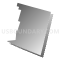 Census Tract 5091.02, Santa Clara County, California (Gray Gradient Fill with Shadow)