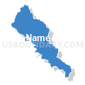 Census Tract 5122, Santa Clara County, California (Solid Fill with Shadow)