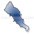 Census Tract 5122, Santa Clara County, California (Radial Fill with Shadow)