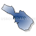 Census Tract 5119.09, Santa Clara County, California (Radial Fill with Shadow)