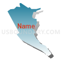 Census Tract 5042.01, Santa Clara County, California (Blue Gradient Fill with Shadow)