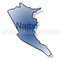 Census Tract 5042.01, Santa Clara County, California (Radial Fill with Shadow)