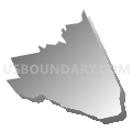 Census Tract 5033.30, Santa Clara County, California (Gray Gradient Fill with Shadow)