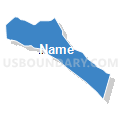 Census Tract 5033.34, Santa Clara County, California (Solid Fill with Shadow)