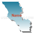 Census Tract 5135, Santa Clara County, California (Blue Gradient Fill with Shadow)