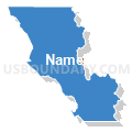 Census Tract 5135, Santa Clara County, California (Solid Fill with Shadow)
