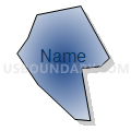 Census Tract 5033.36, Santa Clara County, California (Radial Fill with Shadow)