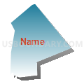 Census Tract 5123.14, Santa Clara County, California (Blue Gradient Fill with Shadow)