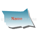 Census Tract 5032.08, Santa Clara County, California (Blue Gradient Fill with Shadow)