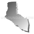 Census Tract 5125.10, Santa Clara County, California (Gray Gradient Fill with Shadow)