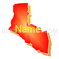 Census Tract 5125.10, Santa Clara County, California (Bright Blending Fill with Shadow)