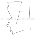 Census Tract 51.19, San Joaquin County, California (Light Gray Border)