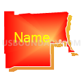 Census Tract 91.17, San Bernardino County, California (Bright Blending Fill with Shadow)