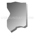 Census Tract 1.09, San Bernardino County, California (Gray Gradient Fill with Shadow)