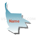 Census Tract 45.10, San Bernardino County, California (Blue Gradient Fill with Shadow)