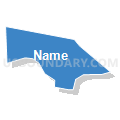 Census Tract 1.03, San Bernardino County, California (Solid Fill with Shadow)