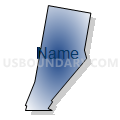 Census Tract 100.20, San Bernardino County, California (Radial Fill with Shadow)
