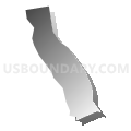 Census Tract 308.10, El Dorado County, California (Gray Gradient Fill with Shadow)