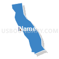 Census Tract 308.10, El Dorado County, California (Solid Fill with Shadow)