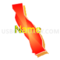 Census Tract 308.10, El Dorado County, California (Bright Blending Fill with Shadow)