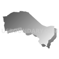 Census Tract 307.09, El Dorado County, California (Gray Gradient Fill with Shadow)