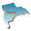 Census Tract 307.10, El Dorado County, California (Blue Gradient Fill with Shadow)