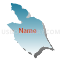 Census Tract 310, El Dorado County, California (Blue Gradient Fill with Shadow)