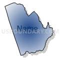 Census Tract 307.04, El Dorado County, California (Radial Fill with Shadow)