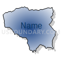 Census Tract 314.04, El Dorado County, California (Radial Fill with Shadow)
