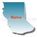 Census Tract 9900, El Dorado County, California (Blue Gradient Fill with Shadow)