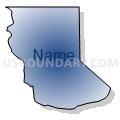 Census Tract 9900, El Dorado County, California (Radial Fill with Shadow)