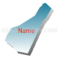 Census Tract 1106, Santa Cruz County, California (Blue Gradient Fill with Shadow)