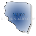 Census Tract 1231, Santa Cruz County, California (Radial Fill with Shadow)