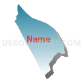 Census Tract 1223, Santa Cruz County, California (Blue Gradient Fill with Shadow)