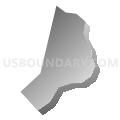 Census Tract 1101, Santa Cruz County, California (Gray Gradient Fill with Shadow)