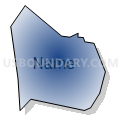 Census Tract 1011, Santa Cruz County, California (Radial Fill with Shadow)