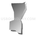 Census Tract 1009, Santa Cruz County, California (Gray Gradient Fill with Shadow)