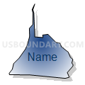 Census Tract 1005, Santa Cruz County, California (Radial Fill with Shadow)